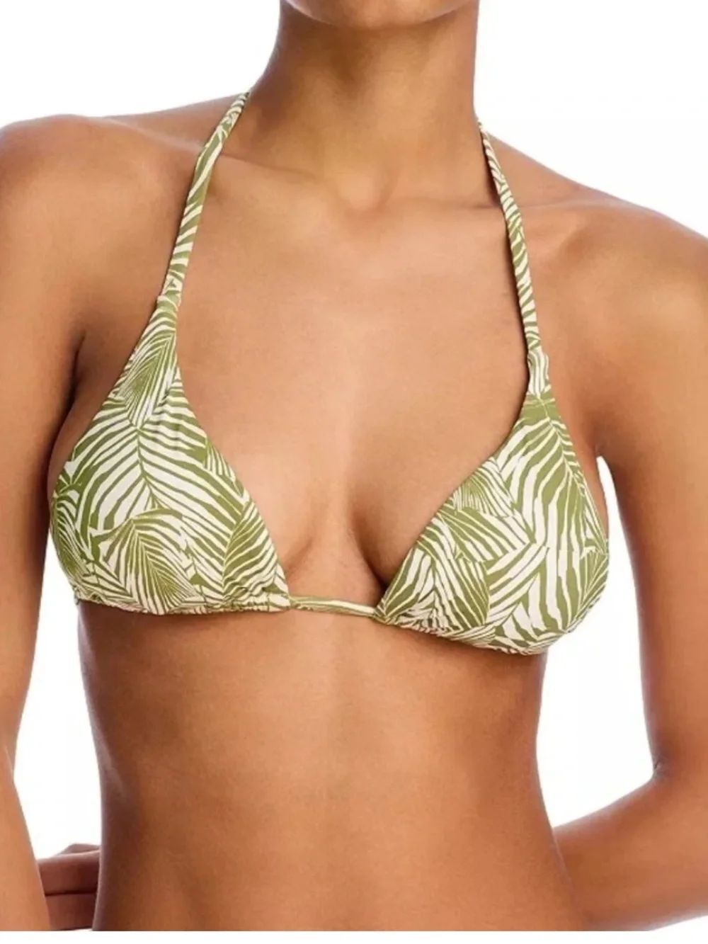 Aqua String Triangle Bikini - Top and Bottom Set - Picture 2 of 8